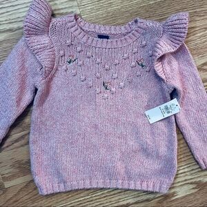 NWT Old Navy Pink Pullover Prairie Sweater Size 12 Months
